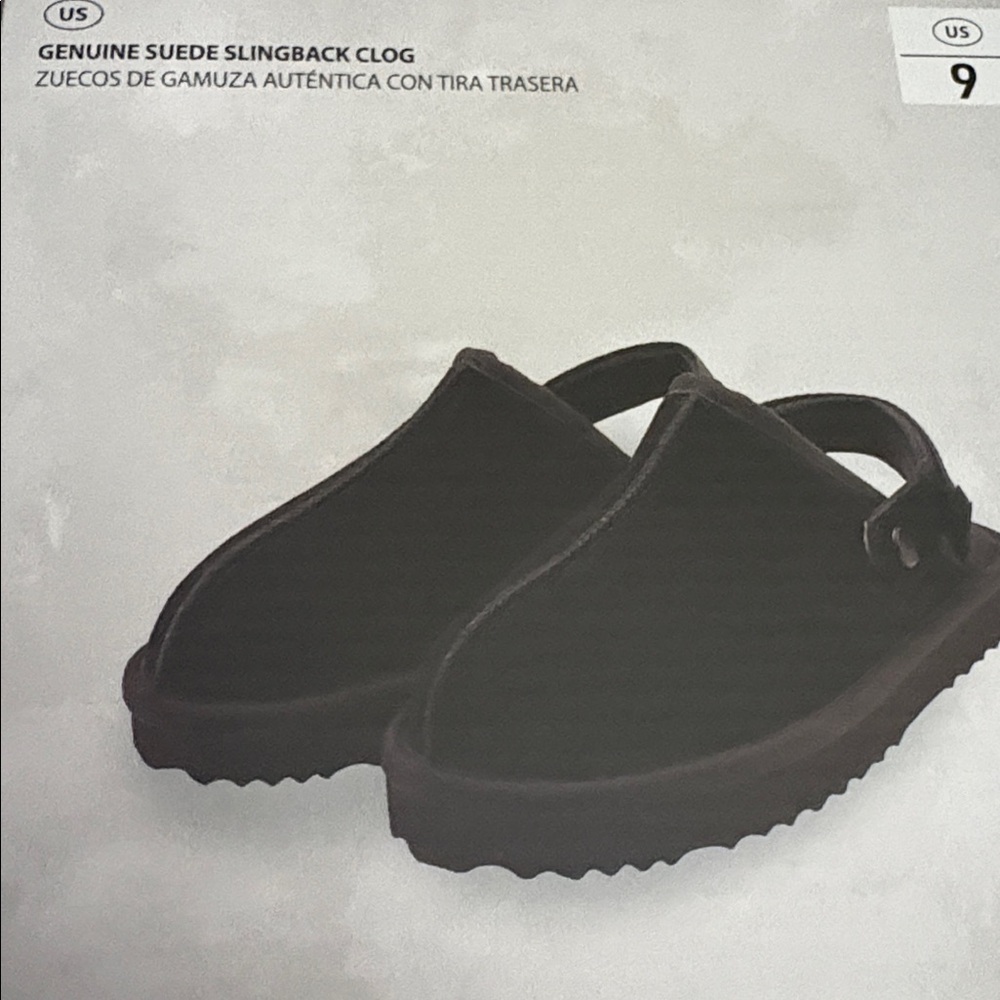 GENUINE SUEDE SLING BACK CLOGS